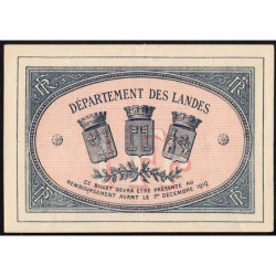 Mont-de-Marsan - Pirot 82-7 - 1 franc - Série DD - 01/12/1914 - Etat : SUP+