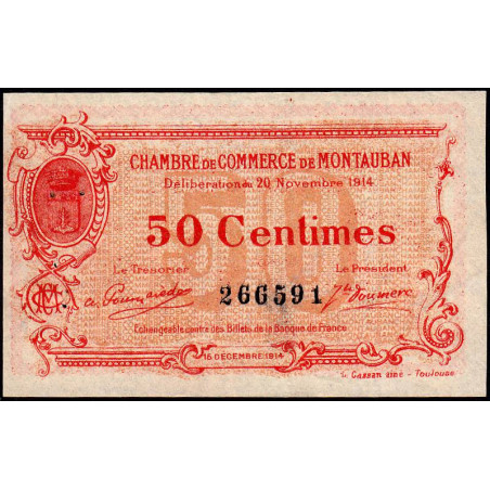 Montauban - Pirot 83-1 - 50 centimes - 1914 - Etat : SUP