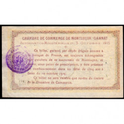 Montluçon-Gannat - Pirot 84-15a - 1 franc - Série B - 1915 - Etat : TTB+