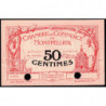 Montpellier - Pirot 85-17 - 50 centimes - Spécimen - 11/10/1917 - Etat : SUP