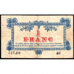 Montpellier - Pirot 85-10a - 1 franc - Série 56 - 09/08/1915 - Etat : TB