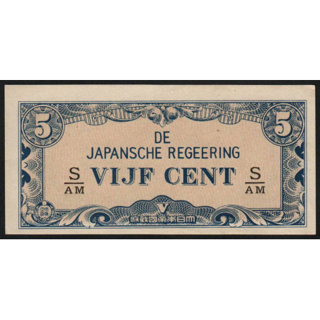 Indes Néerlandaises - Gouv. Japonais - Pick 120c - 5 cent - Série S/AM - 1942 - Etat : NEUF