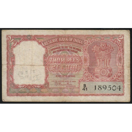 Inde - Pick 28 - 2 rupees - 1949 - Etat : TB-