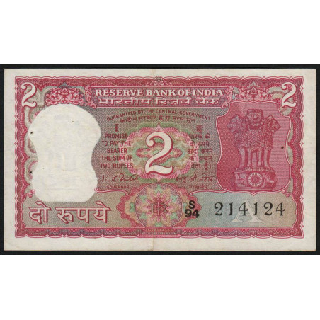 Inde - Pick 53d - 2 rupees - 1978 - Lettre A - Etat : SUP