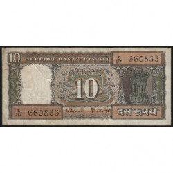 Inde - Pick 60c - 10 rupees - 1975 - Lettre B - Etat : TB