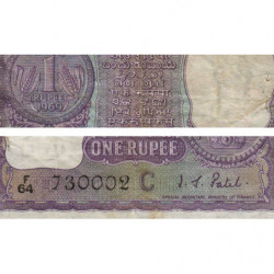 Inde - Pick 77f - 1 rupee - 1969 - Lettre C - Etat : TB+