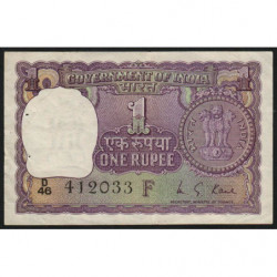 Inde - Pick 77m - 1 rupee - 1973 - Lettre F - Etat : TTB