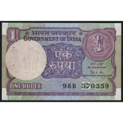 Inde - Pick 78Ad - 1 rupee - 1989 - Lettre B - Etat : SPL