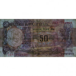 Inde - Pick 84c - 50 rupees - 1985 - Sans lettre - Etat : TB+