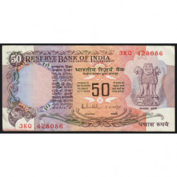 Inde - Pick 84d - 50 rupees - 1987 - Lettre A - Etat : TTB