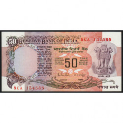 Inde - Pick 84e - 50 rupees - 1989 - Lettre B - Etat : SPL