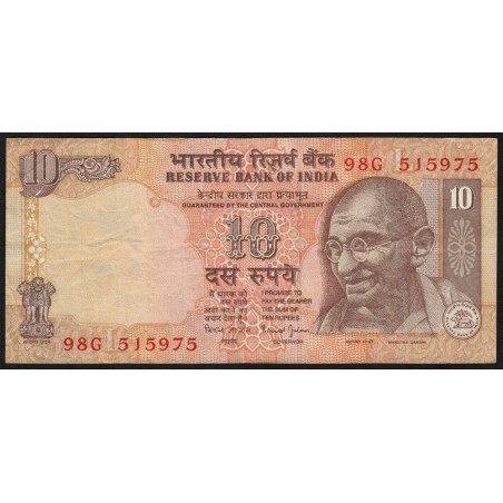 Inde - Pick 89g - 10 rupees - 2002 - Lettre L - Etat : TB+