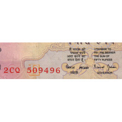 Inde - Pick 90e - 50 rupees - Série - 2CQ - Lettre E - 2002 - Etat : TTB-