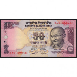 Inde - Pick 90e - 50 rupees - 2002 - Lettre E - Etat : NEUF