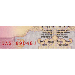 Inde - Pick 90e - 50 rupees - Série - 5AS - Lettre E - 2002 - Etat : NEUF