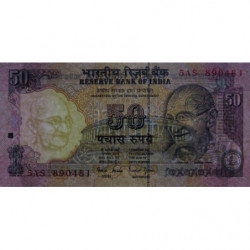 Inde - Pick 90e - 50 rupees - Série - 5AS - Lettre E - 2002 - Etat : NEUF