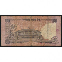 Inde - Pick 90f - 50 rupees - Série - 4BC - Lettre L - 2002 - Etat : B