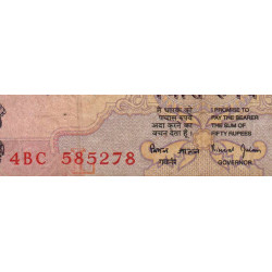 Inde - Pick 90f - 50 rupees - Série - 4BC - Lettre L - 2002 - Etat : B