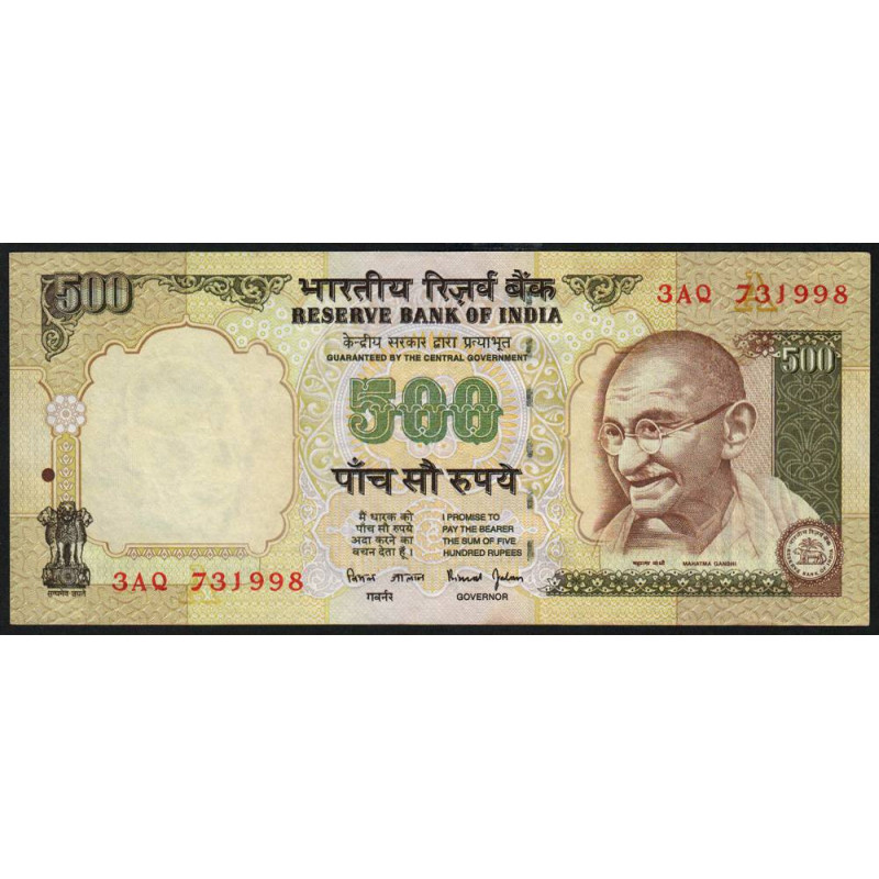 Inde - Pick 93b - 500 rupees - Série 3AQ - Lettre A - 2000 - Etat : NEUF