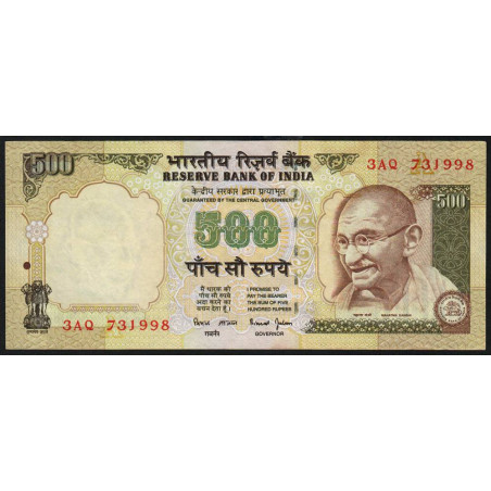 Inde - Pick 93b - 500 rupees - 2000 - Lettre A - Etat : NEUF