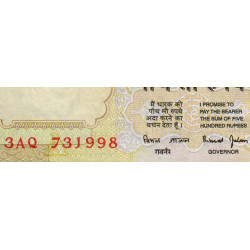 Inde - Pick 93b - 500 rupees - Série 3AQ - Lettre A - 2000 - Etat : NEUF