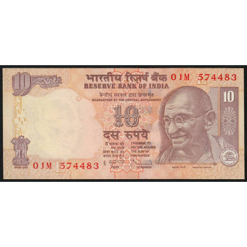 Inde - Pick 95e_2 - 10 rupees - Série 01M - Lettre L - 2009 - Etat : NEUF