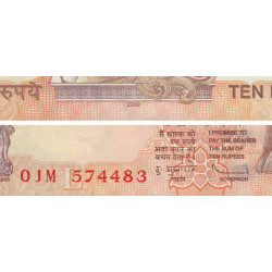 Inde - Pick 95e_2 - 10 rupees - Série 01M - Lettre L - 2009 - Etat : NEUF