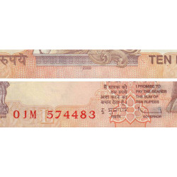 Inde - Pick 95q - 10 rupees - 2009 - Lettre L - Etat : NEUF