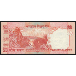 Inde - Pick 96c_2 - 20 rupees - Série 78K - Lettre E - 2008 - Etat : NEUF