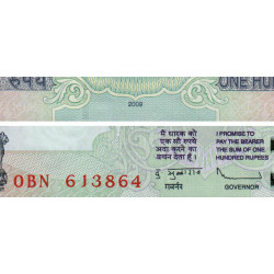 Inde - Pick 98t - 100 rupees - 2009 - Sans lettre - Etat : NEUF