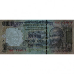 Inde - Pick 105c_3 - 100 rupees - Série 1DC - Lettre E - 2013 - Etat : SPL