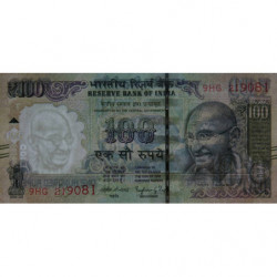 Inde - Pick 105Ab_4 - 100 rupees - Série 9HG - Lettre R - 2016 - Etat : NEUF