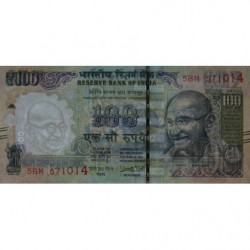 Inde - Pick 105Ad_4 - 100 rupees - Série 5BM - Lettre R - 2017 - Etat : NEUF