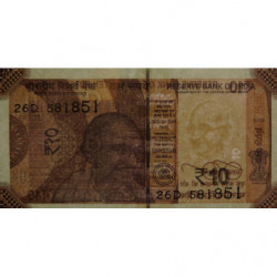 Inde - Pick 109g - 10 rupees - 2018 - Lettre L - Etat : NEUF