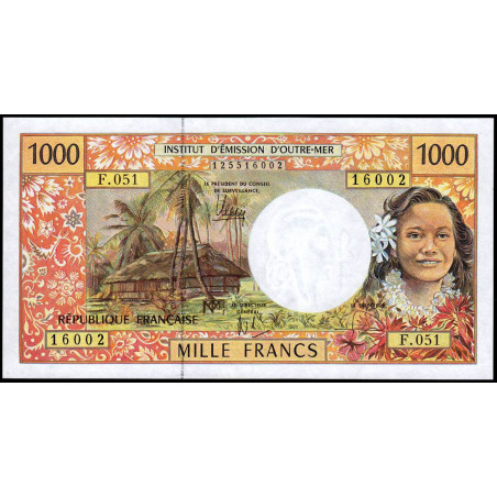 Territoire Français du Pacifique - Pick 2l - 1'000 francs - Série F.051 - 2012 - Etat : NEUF