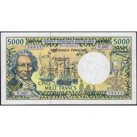 Territoire Français du Pacifique - Pick 3e - 5'000 francs - Série V.007 - 1997 - Etat : TTB