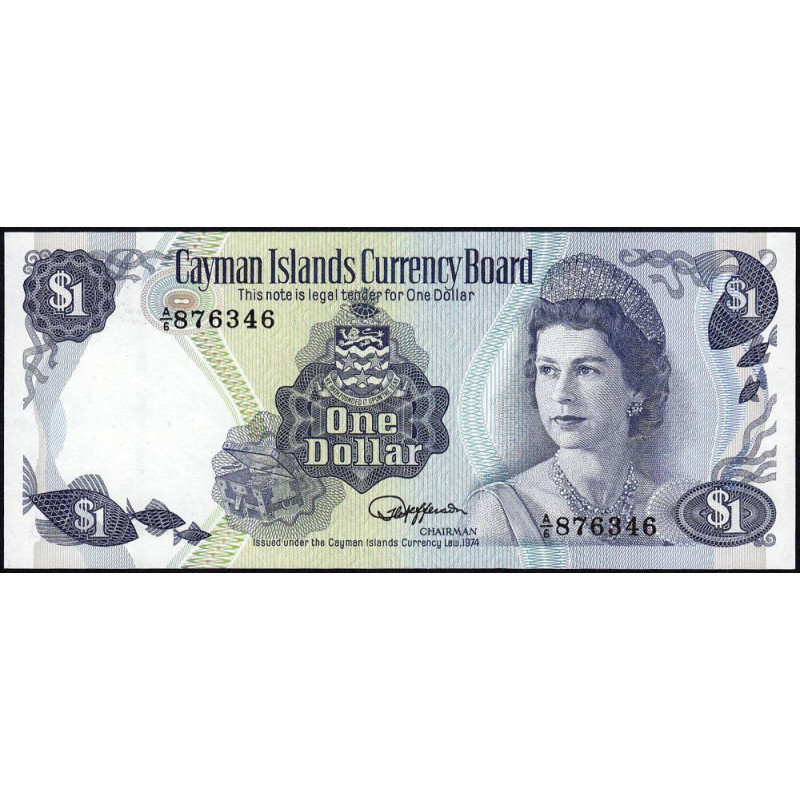 Caimans (îles) - Pick 5e - 1 dollar  - Série A/6 - 1974 (1989) - Etat : NEUF