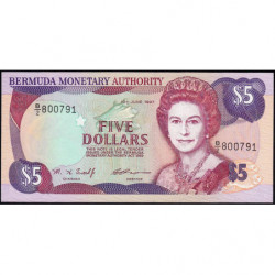 Bermudes - Pick 41d - 5 dollars - Série B/2 - 10/06/1997 - Etat : NEUF