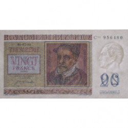 Belgique - Pick 132a - 20 francs - 01/07/1950 - Etat : NEUF