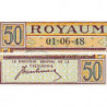 Belgique - Pick 133a - 50 francs - Série O 04 - 01/06/1948 - Etat : SUP+