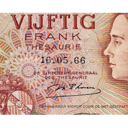 Belgique - Pick 139_1a - 50 francs - Série 3417 Q - 15/06/1966 - Etat : TTB