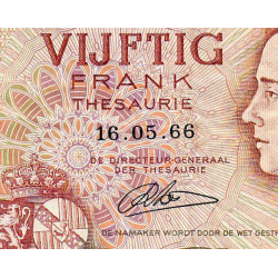 Belgique - Pick 139_4 - 50 francs - Série 1411 C - 15/06/1966 (1984) - Etat : TTB