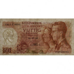 Belgique - Pick 139_4 - 50 francs - Série 1411 C - 15/06/1966 (1984) - Etat : TTB