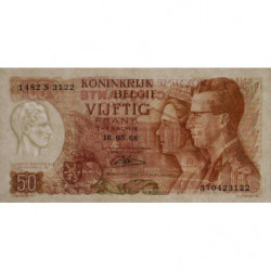 Belgique - Pick 139_4 - 50 francs - Série 1482 S - 15/06/1966 (1984) - Etat : SUP