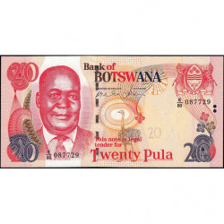 Botswana - Pick 27b - 20 pula - Série E/80 - 2006 - Etat : NEUF