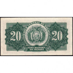 Bolivie - Pick 131_5 - 20 bolivianos - Série J3 - Loi 1928 (1945) - Etat : NEUF