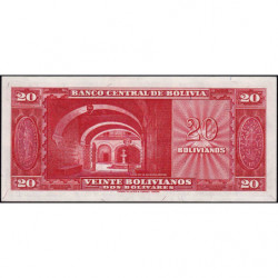 Bolivie - Pick 140a_6 - 20 bolivianos - Série Q - Loi 1945 (1954) - Etat : NEUF