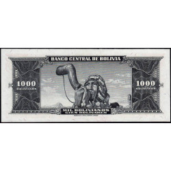 Bolivie - Pick 149_2 - 1'000 bolivianos - Série D - Loi 1945 (1960) - Etat : NEUF