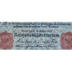 Allemagne - Pick 38 - 100 mark - 10/08/1909 - Série A - Etat : TB+