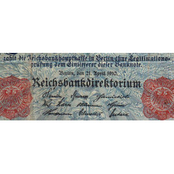 Allemagne - Pick 42 - 100 mark - 21/04/1910 - Série A - Etat : TB-